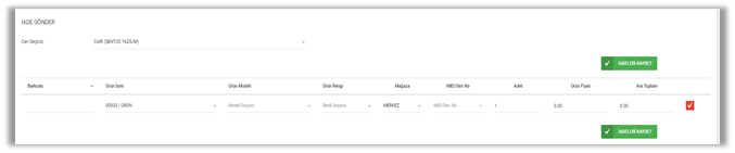 sentos güncel durum iade gönder