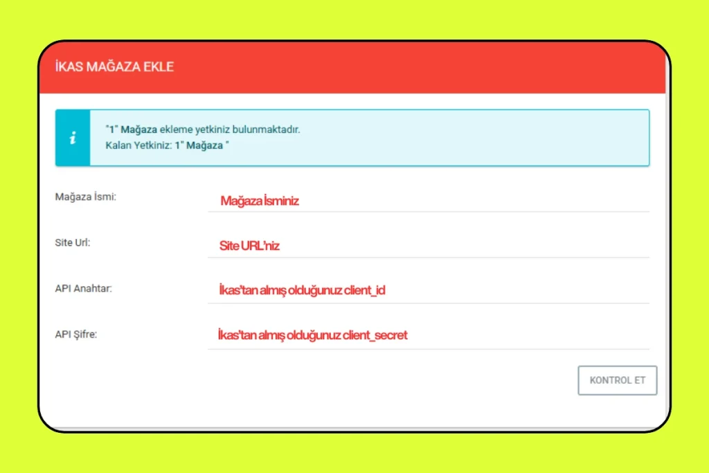 İkas Entegrasyonu Nasıl Yapılır? API Anahtarı ile Kurulum